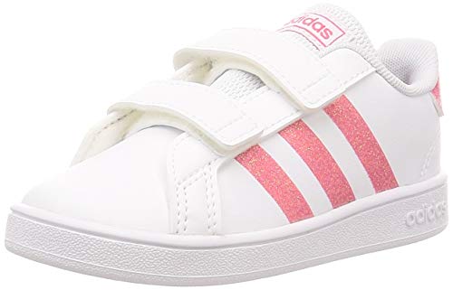 adidas Grand Court I, Zapatos de Tenis Bebé-Niños, FTWR White Real Pink S18 FTWR White, 23 EU