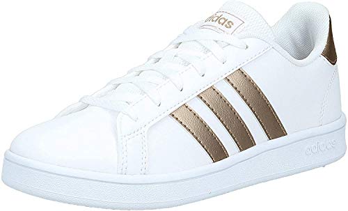 Adidas Grand Court K, Unisex Niño, Multicolor (Ftwwht/Coppmt/Glopnk 000), 28 EU