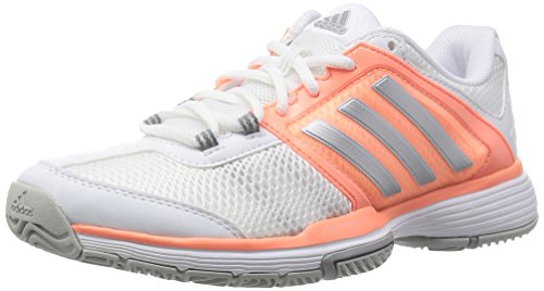 adidas Performance Barricade Club, Zapatillas de Tenis Mujer, Weiß (FTWR White/Matte Silver/Sun Glow S16), 38 EU