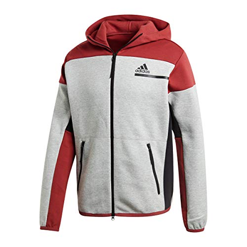 adidas ZNE FZ Sudadera, Hombre, Brgrin/ Rojleg, XS