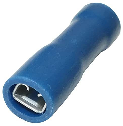 AERZETIX: 10x Terminales electricos planos hembra 2.8mm 0.8mm 1.5-2.5mm² aislado azul C11511