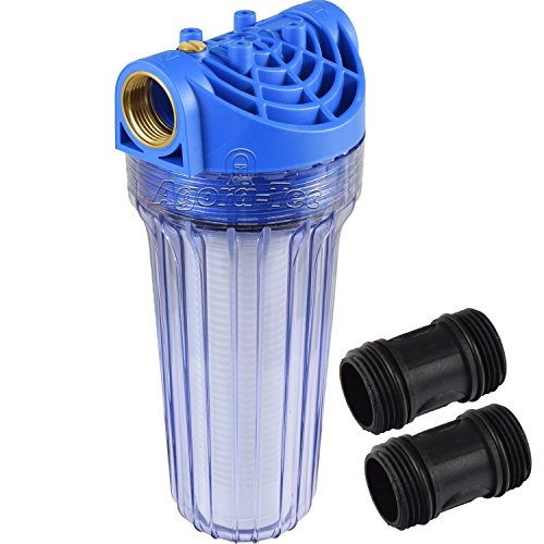 Agora-Tec ® Filtro de agua AT de Agora-Tec® 1L, conpresión máxima de servicio: 8 bar,  caudal máximo:  3000 l/h, tamaño de la malla del filtro: 0,15 mm, enlaces: 30,3 mm de metal IG