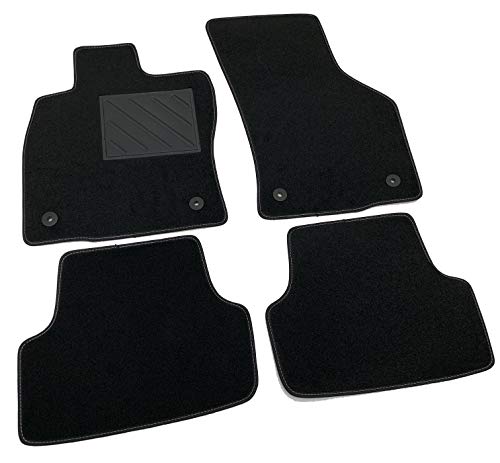 Alfombrillas para Seat Leon III desde 2012 a medida, antideslizantes, talonera de PVC, Fix de Anaudal…