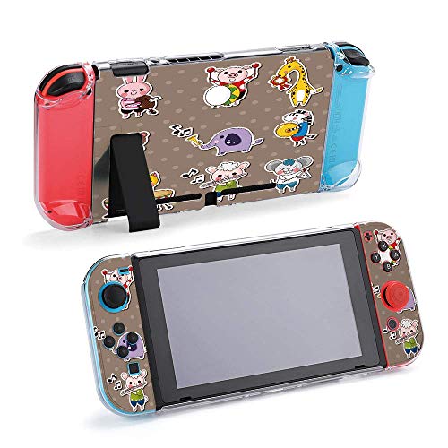 Animal Play compatible con Nintendo Switch Funda protectora, duradera y flexible de TPU que absorbe los golpes y arañazos, protección contra caídas para Nintendo Switch Console y Joy-Con Design1543