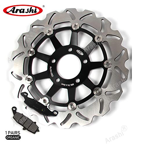 Arashi Discos y pastillas de freno delantero para Suzuki VZ800 MARAUDER 1997-2003 Accesorios para motocicletas Negro