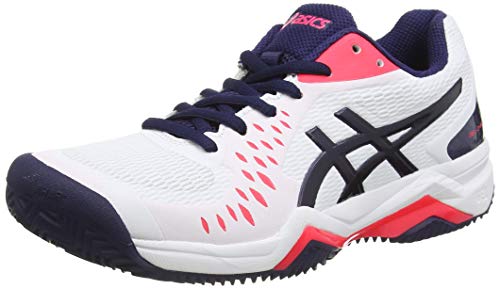 Asics Gel-Challenger 12 Clay, Zapato Tenis Mujer, Blanco/PEA, 39 EU