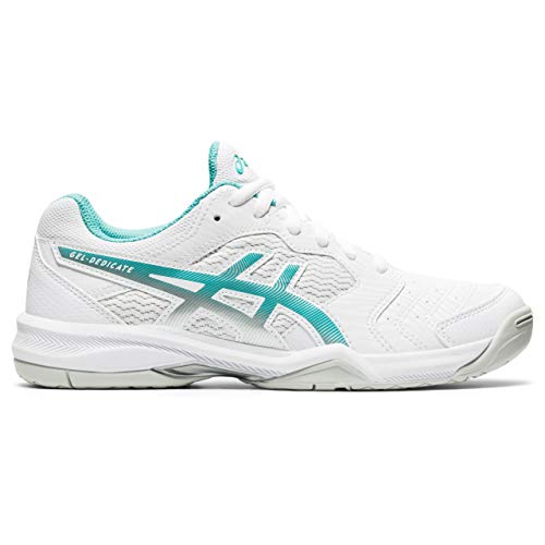 ASICS Gel-Dedicate 6, Zapatos de Tenis Mujer, White Techno Cyan, 37.5 EU