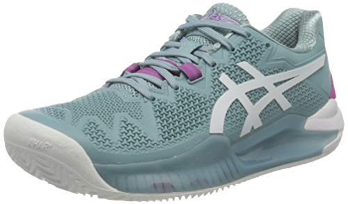 ASICS Gel-Resolution 8 Clay, Zapatos de Tenis Mujer, Smoke Blue White, 41.5 EU