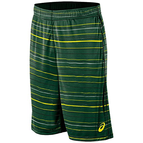 ASICS Pantalones Cortos de Punto de Tenis para Hombre de 9 Pulgadas, Hombre, 121685, Raya Gráfica Verde Roble, XXL