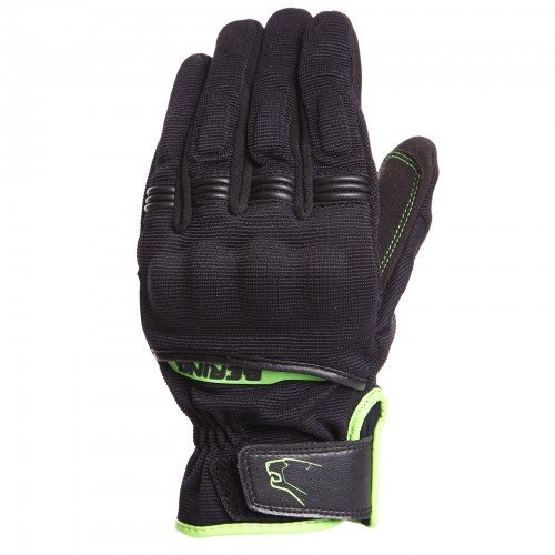 BERING Guantes de Moto Fletcher, Negro/Verde, tamaño T8