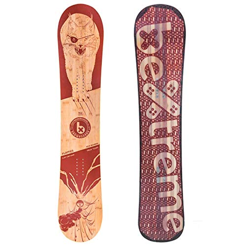 Bextreme Tabla Snowboard Flames 2019 All Mountain. Freestyle y Freeride polivalente. Eco-Board Hecha de Bambu, Arce y Haya. Medidas 152, 157 y 160cm Wide. Tabla Snow para Hombre y Mujer
