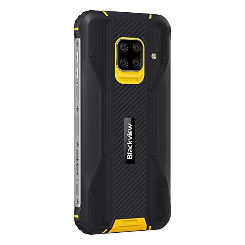 Blackview BV5100 5.7 Pulgadas Octa-Core 4GB + 128GB 5580mAh Cámara Sony 16MP Android 10.0 NFC IP68 e IP69K MIL-STD-810G Smartphone Resistente - Amarillo