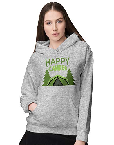 BLAK TEE Mujer Happy Camper Logo Capucha S