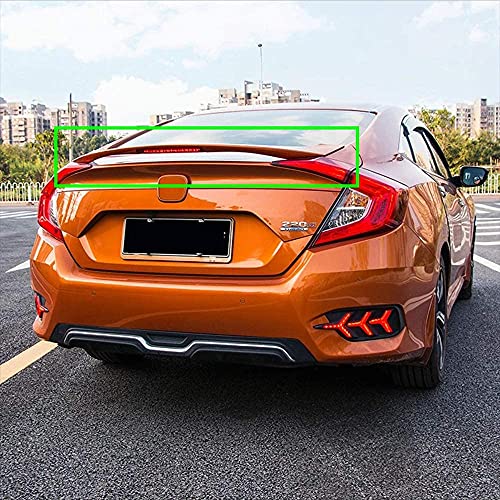 Buxcvo Alerón Grande para Maletero Trasero de Coche ABS para Honda Civic 2016, Tapa de Maletero para Maletero, ala de Parabrisas de Ventana, Accesorios de Estilo de Coche