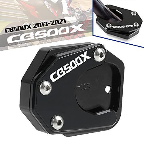 CB500X Extensión del Soporte Lateral Para Honda CB500X CB 500 X 2013 2014 2015 2016 2017 2018 2019 2020 2021（Negro+Negro）