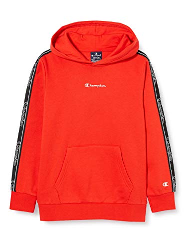 Champion Boys' Seasonal Tape Hooded Sweatshirt Sudadera con Capucha, Rojo (RS041), S para Niños