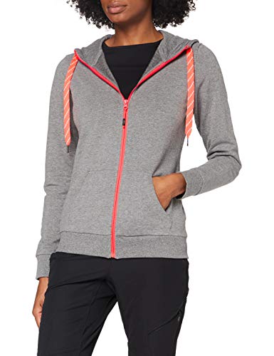 CMP Felpa Stretch In Cotone con Cappuccio Sudadera, Mujer, Fumo Mel, 46