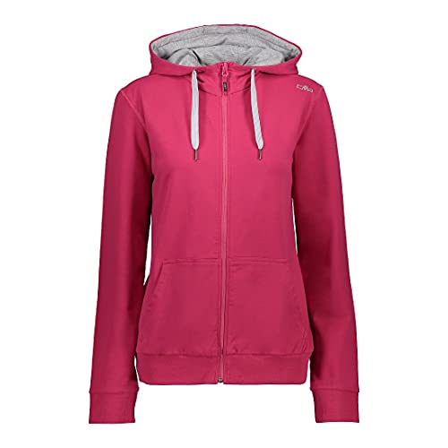 CMP Sudadera de mujer de algodón Fix Hood Color Cherry rojo 38