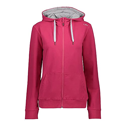 CMP Sudadera de mujer de algodón Fix Hood Color Cherry rojo 44