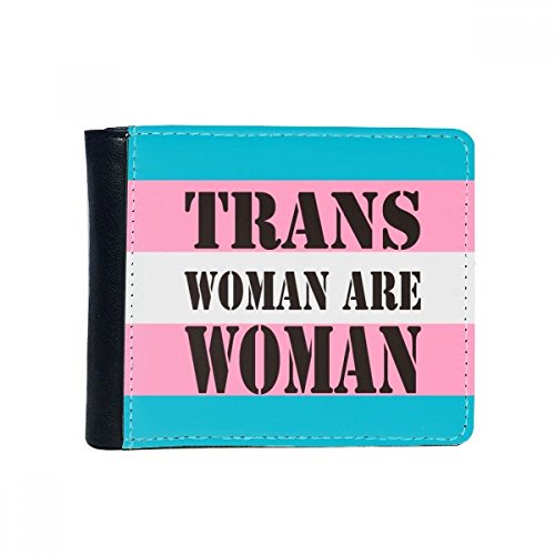 DIYthinker Mujer Trans Apoyo LGBT Transgénero Voltear Plegable de imitación de la Carpeta de Cuero de múltiples Funciones de la Tarjeta de Regalo Monedero