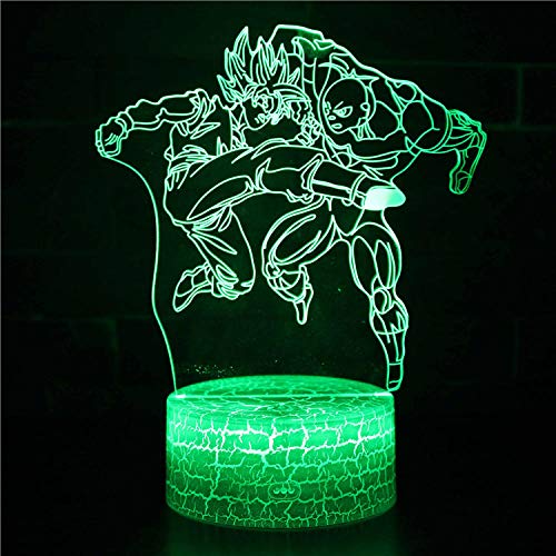 Dragon Ball Children's Night Light 3D LED Symphony Lights Anime USB Touch Lámpara de mesa remota Decoración Muebles Lámpara de mesa táctil,C