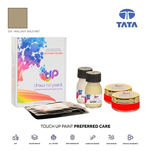 DrawndPaint for/Tata Aria/WALLNUT Gold Met - 215 / Touch-UP Sistema DE Pintura Coincidencia EXACTA/Preferred Care