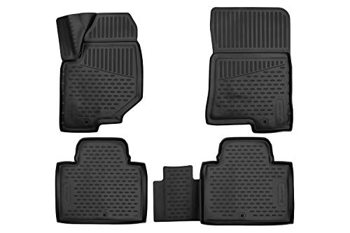 Element EXP.ELEMENT3D02487210 3D Alfombrillas Interior de Coche a Medida TPE SsangYong Musso, 2018-> Europe 4 pcs, Negro, Personalizzati