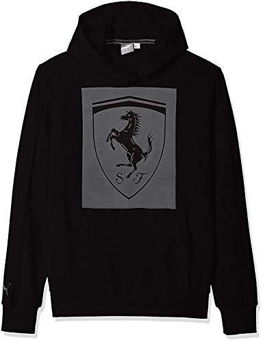 Ferrari Big Shield - Sudadera con capucha (talla XL), color negro