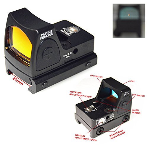 FIRECLUB Airsoft RMR Style Mini Micro Red Dot Sight w/Side on/Off Switch (Black)