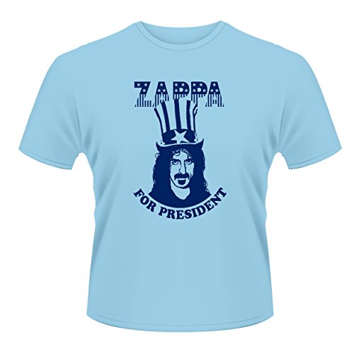 Frank Zappa - Zappa For President Camiseta, Color Azul Unisex, Talla S