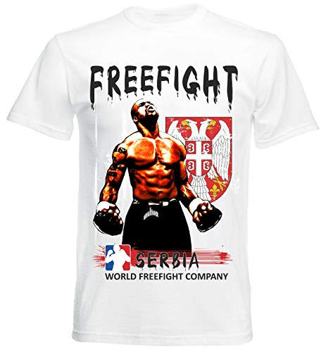 Freefight aprom Serbia MMA - Camiseta de Muay Thai Boxing Blanco M