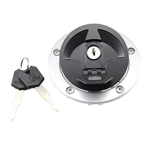 FXCNC Motorcycle Gas Cap Fuel Tank Cap With Key Lock Set Compatible with ER-6N ER-6F,Ninja 650/650R/1000,ZX10R ZX6R ZX14R,Z1000/SX,1400GTR (Concours) Versys Concours 14 Z750R Z750