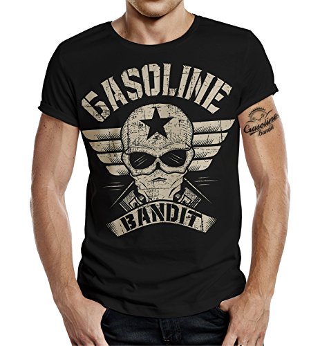 Gasoline Bandit Biker Camiseta Original Diseno Big-Size Print: Bandit Wing M