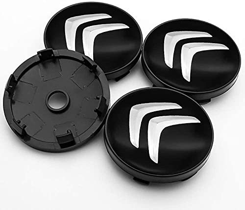 goodsmix 4 Piezas Tapas centrales para Llantas, para Citroen C4 Picasso Berlingo C0 Spacetourer E-Mehar, 60mm Neumáticos Tapacubos Modelado Accesorios de Decoracion