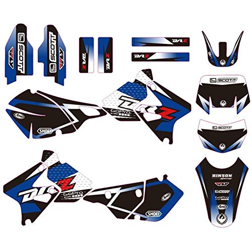 Gráficos completos Calcomanías Pegatinas Fondo de Motocicleta para Suzuki DRZ400 SM S E DRZ 400 SM S E 2000-2012 calcomanías decoración (Color : As The Picture)