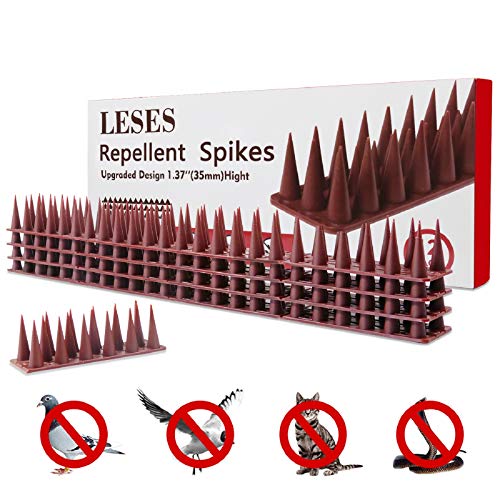 HANGOU Púas Antipalomas Repelente Spikes Spence Spikes Birds Gatos Repelente Disuasivo Palomas - Pack de 12 Tiras Spikes