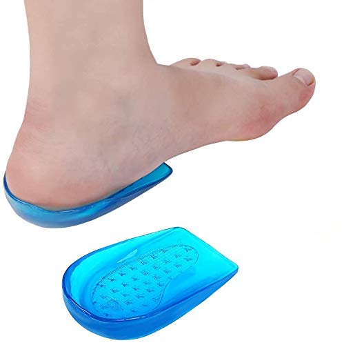 Haofy Talonera de Gel Plantilla Ortopédica de Silicona, Suave Almohadillas de Gel para Talón para Aliviar el Dolor de la Fascitis Plantar, del Tendón de Aquiles - Plantilla de Talón de Zapato, Azul