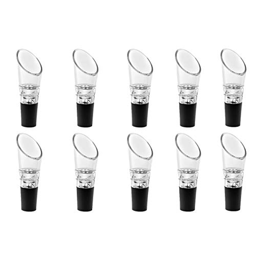 Haudang 10 paquetes de botellas de vino Aerator Pourer, tapón de aireación rápido