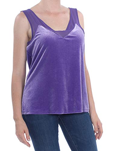 Inc - Carcasa de terciopelo sin mangas para mujer - Morado - Small