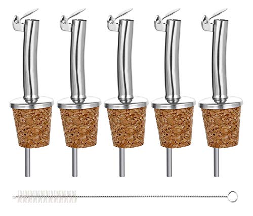 Incutex 5X boquillas Aceite en Acero Inoxidable con tapón Anti Goteo