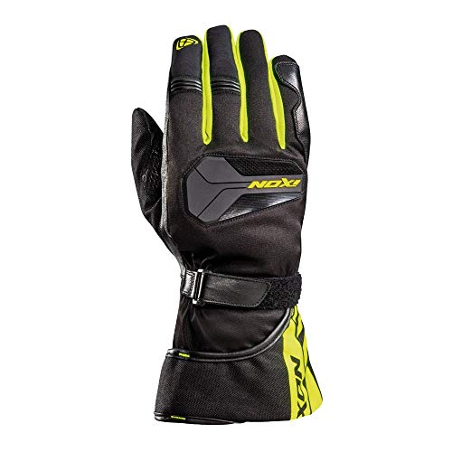 Ixon Pro Atom - Guantes de moto (talla S/8), color negro y amarillo