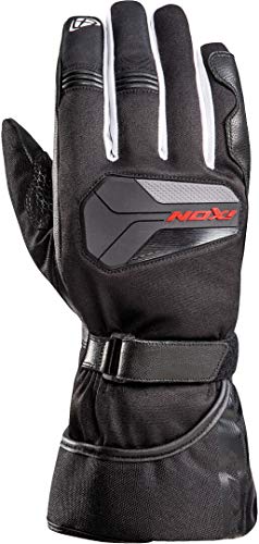 Ixon Pro Atom - Guantes para Moto (Talla L), Color Negro y Blanco y Rojo