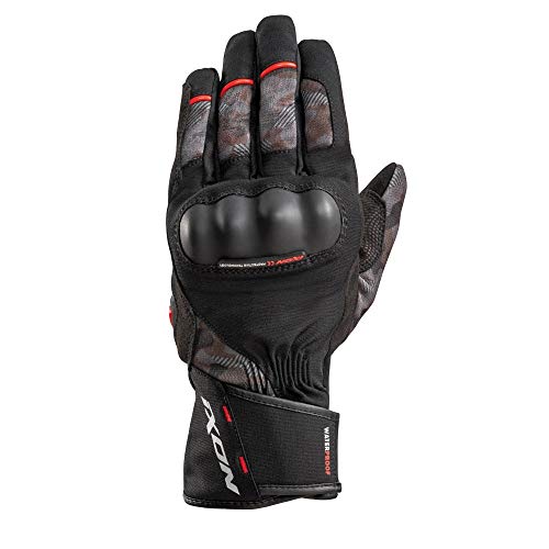 Ixon Pro Russel - Par de guantes para moto (talla XL/11), color negro camuflaje
