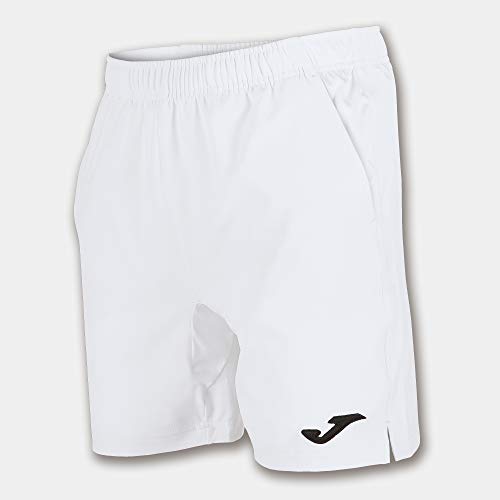 Joma Master Bermuda Tennis Pantalón Corto, Hombre, Blanco, L