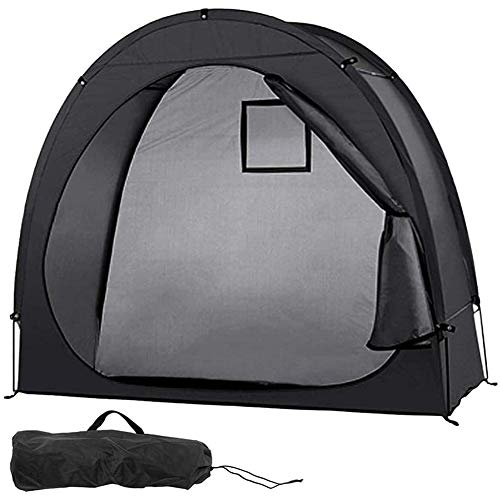 JTYX Carpa para Bicicletas Cobertizo para Almacenamiento de Bicicletas, 190T Carpas multifuncionales para Bicicletas Carpas emergentes Impermeables para Exteriores Diseño de Ventana para 2 Bicicletas