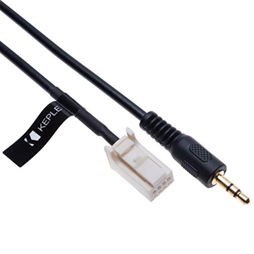 Keple Adaptador de Cable de Audio de Entrada AUX Compatible con el Grand Vitara SX4 Grand Vitara Swift Jimny Clarion de Suzuki y el Subaru BRZ Forester Outback Legacy Impreza | 8 Pines | 1.5m