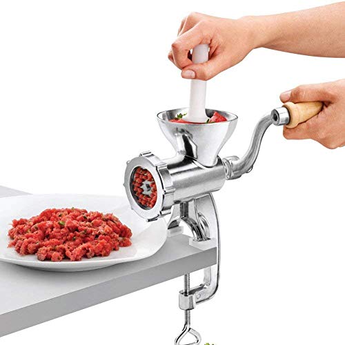 koulate Máquina picadora de Carne picadora de Mano con Abrazadera de Mesa Máquina de Picar Carne y Salchicha de Hierro Fundido Adecuado para una Variedad de restaurantes, comedores, talleres