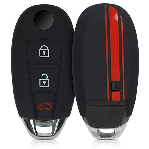 kwmobile Funda Compatible con Suzuki Sport Llave de Coche Keyless Go de 3 Botones - Carcasa Protectora Suave de Silicona - Rally