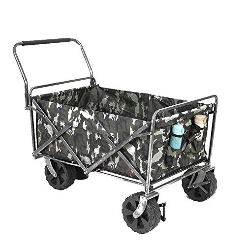 LIBWX Carretilla Plegable Car Carretilla de Compras portátil Camping Picnic Storage Soporte de tubería de Acero Carro de Almacenamiento multifunción,C#