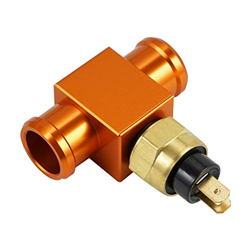 LiMePng Moto Fan Thermostat Interruptor de Temperatura Radiador Ajuste para Kawasaki 125-450CC KX KXF KLX KDX FIT para Suzuki 125-450CC RM RMZ RMX DR DRZ LiMePng (Color : Orange)